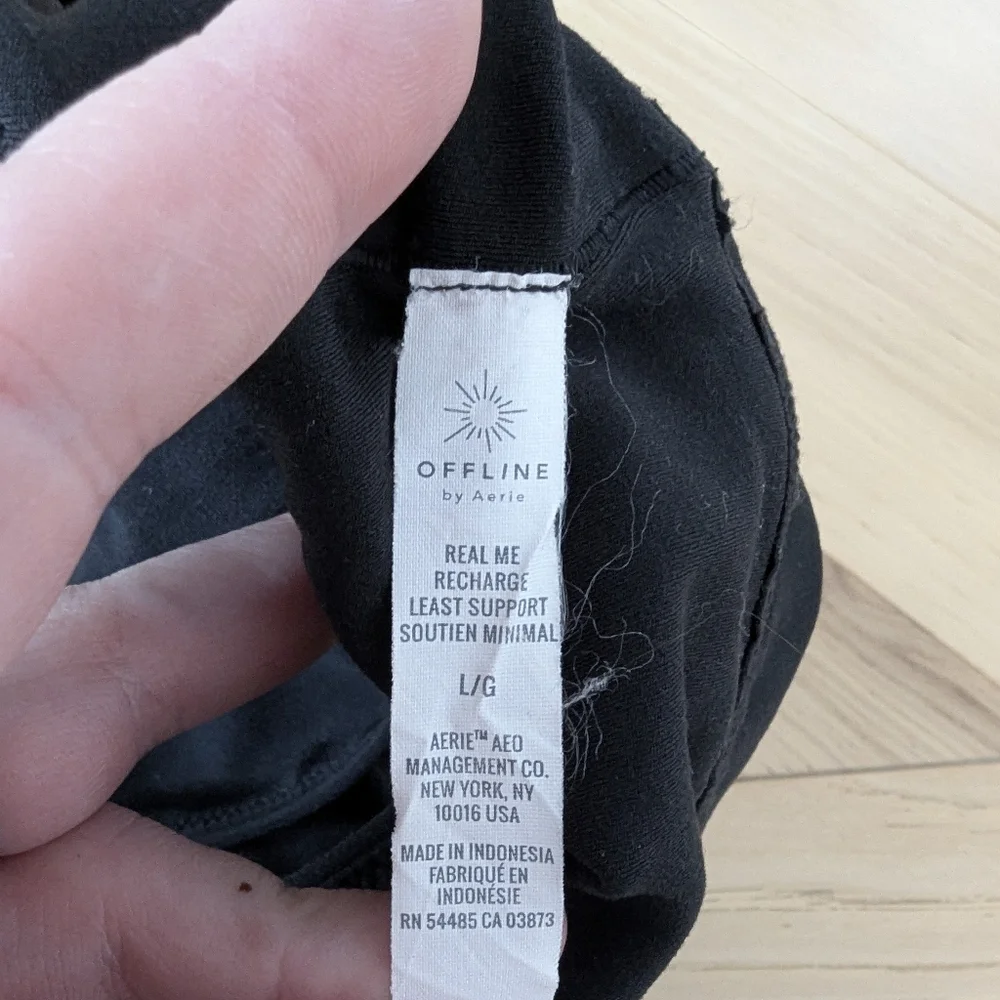 Aerie Goals Recharge Least Support Bra Wide Strap Unpadded - Picture 6 of 7